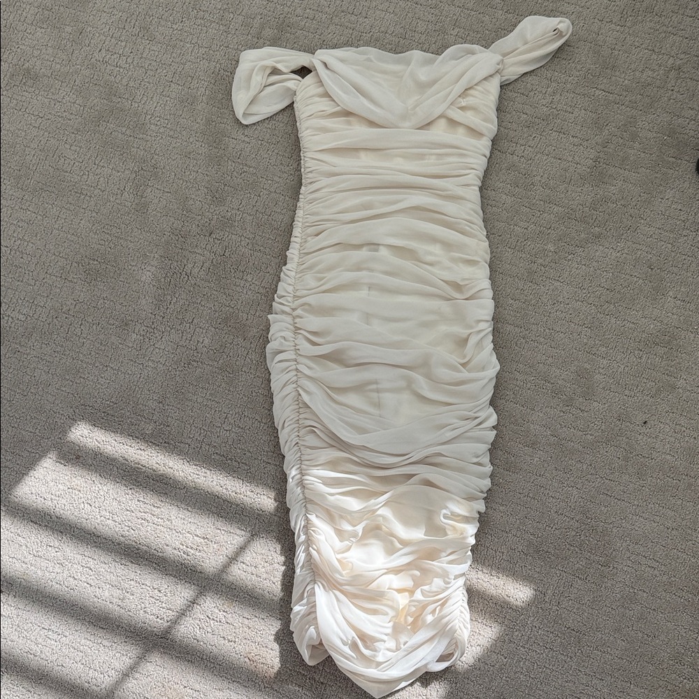 House of CB white bridal shower Dress